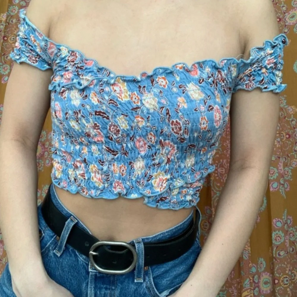 NWT Free People Smocked Crop Top